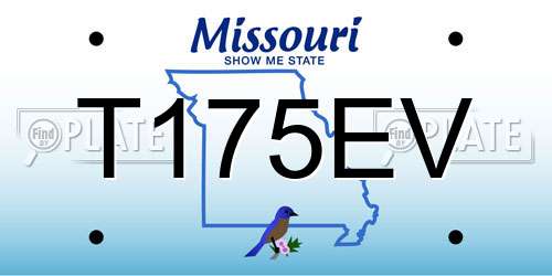 T175EV Missouri License Plate