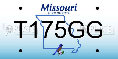 T175GG Missouri License Plate