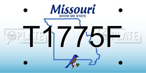 T1775F Missouri License Plate