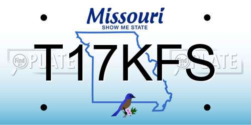 T17KFS Missouri License Plate