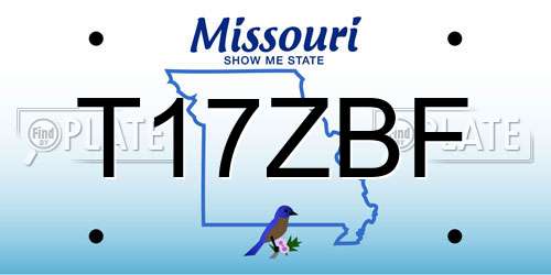 T17ZBF Missouri License Plate