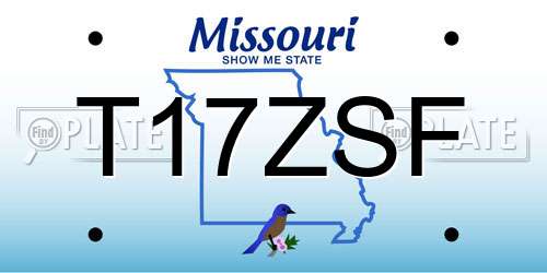 T17ZSF Missouri License Plate