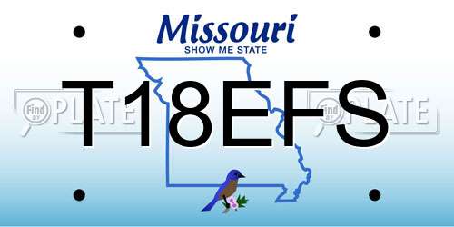 T18EFS Missouri License Plate