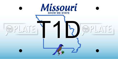 T1D Missouri License Plate