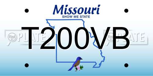 T200VB Missouri License Plate