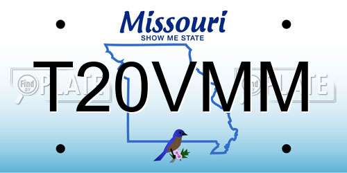 T20VMM Missouri License Plate