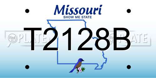T2128B Missouri License Plate