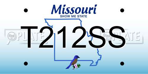 T212SS Missouri License Plate
