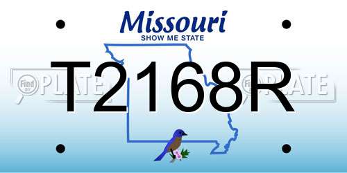 T2168R Missouri License Plate