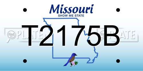 T2175B Missouri License Plate