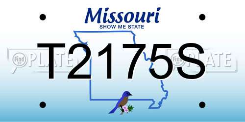 T2175S Missouri License Plate
