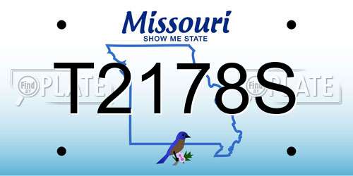 T2178S Missouri License Plate
