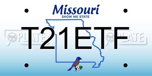 T21ETF Missouri License Plate