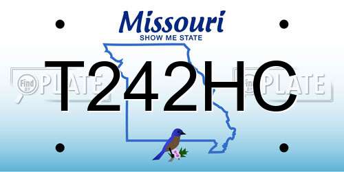 T242HC Missouri License Plate