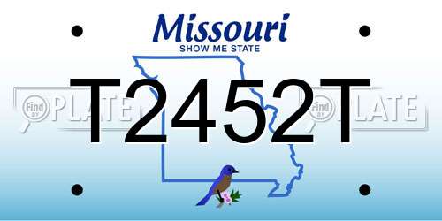 T2452T Missouri License Plate