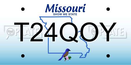 T24QOY Missouri License Plate