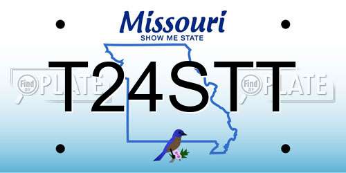 T24STT Missouri License Plate