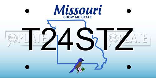 T24STZ Missouri License Plate