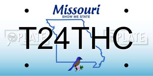 T24THC Missouri License Plate