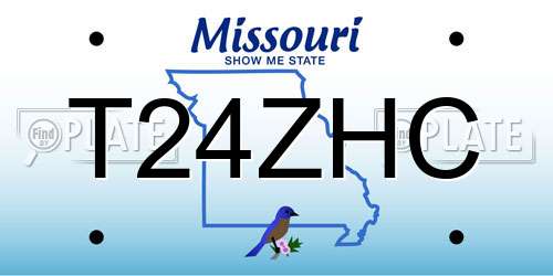 T24ZHC Missouri License Plate