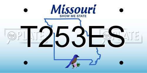T253ES Missouri License Plate