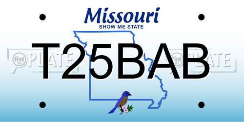 T25BAB Missouri License Plate
