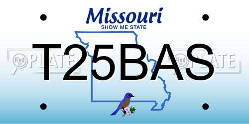 T25BAS Missouri License Plate
