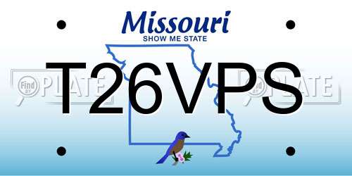 T26VPS Missouri License Plate