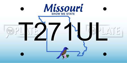 T271UL Missouri License Plate