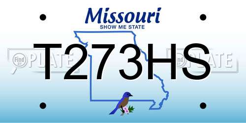 T273HS Missouri License Plate