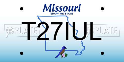 T27IUL Missouri License Plate