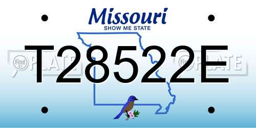 T28522E Missouri License Plate