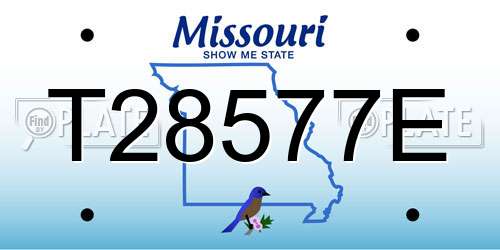 T28577E Missouri License Plate
