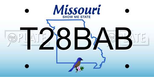 T28BAB Missouri License Plate