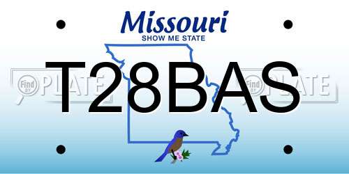 T28BAS Missouri License Plate