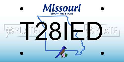 T28IED Missouri License Plate