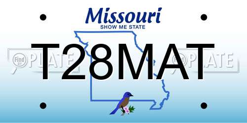 T28MAT Missouri License Plate