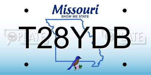 T28YDB Missouri License Plate