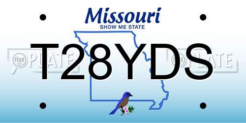 T28YDS Missouri License Plate