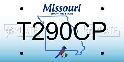 T290CP Missouri License Plate