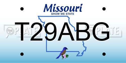 T29ABG Missouri License Plate