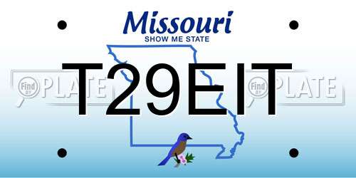 T29EIT Missouri License Plate