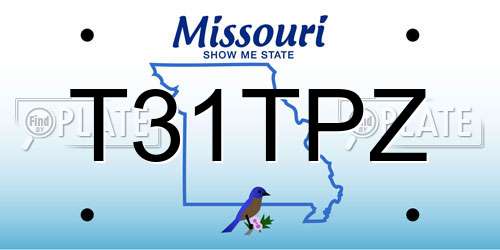 T31TPZ Missouri License Plate