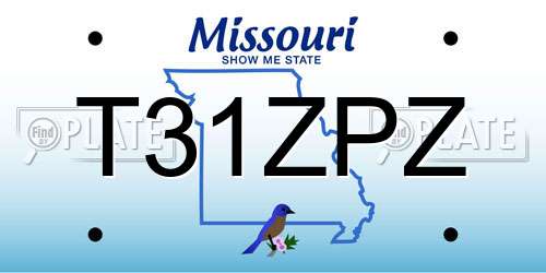 T31ZPZ Missouri License Plate