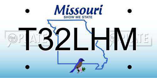 T32LHM Missouri License Plate