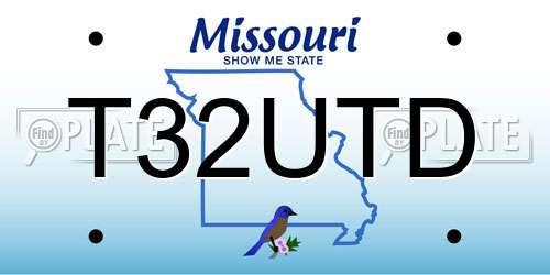 T32UTD Missouri License Plate