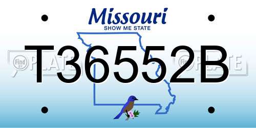 T36552B Missouri License Plate