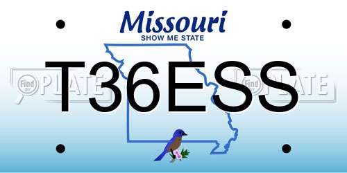 T36ESS Missouri License Plate