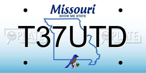 T37UTD Missouri License Plate