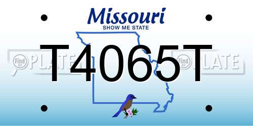 T4065T Missouri License Plate